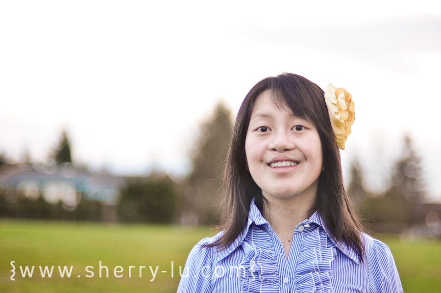 coquitlam portrait photographer, girl wearing homemade diy headband