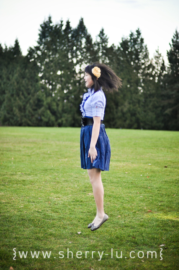 coquitlam portrait photographer, jumping girl who appears to be levitation